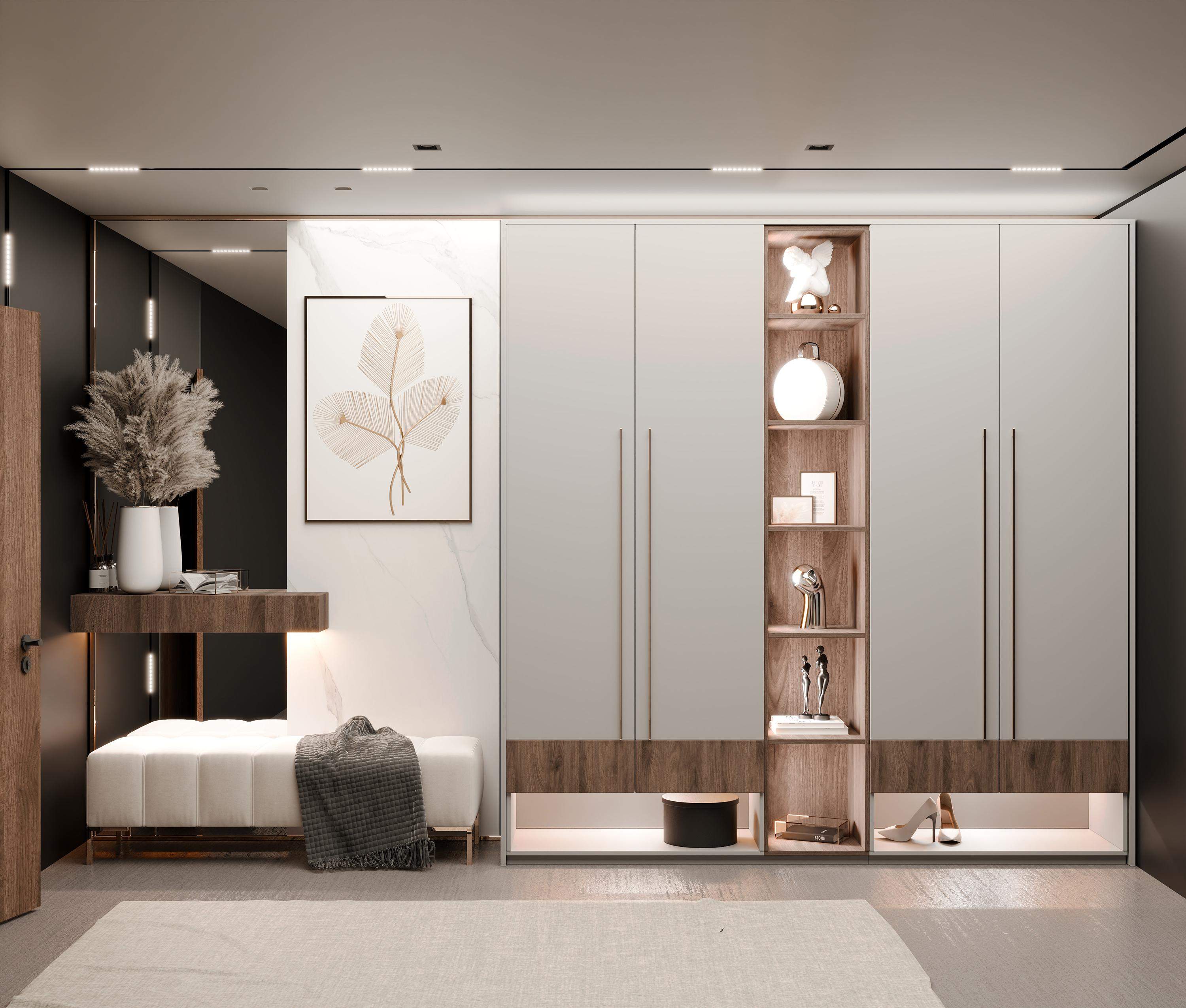 Nowoczesne biała szafa na wymiar - Cała Polska - Wrocław, Poznań, Opole, Łódź