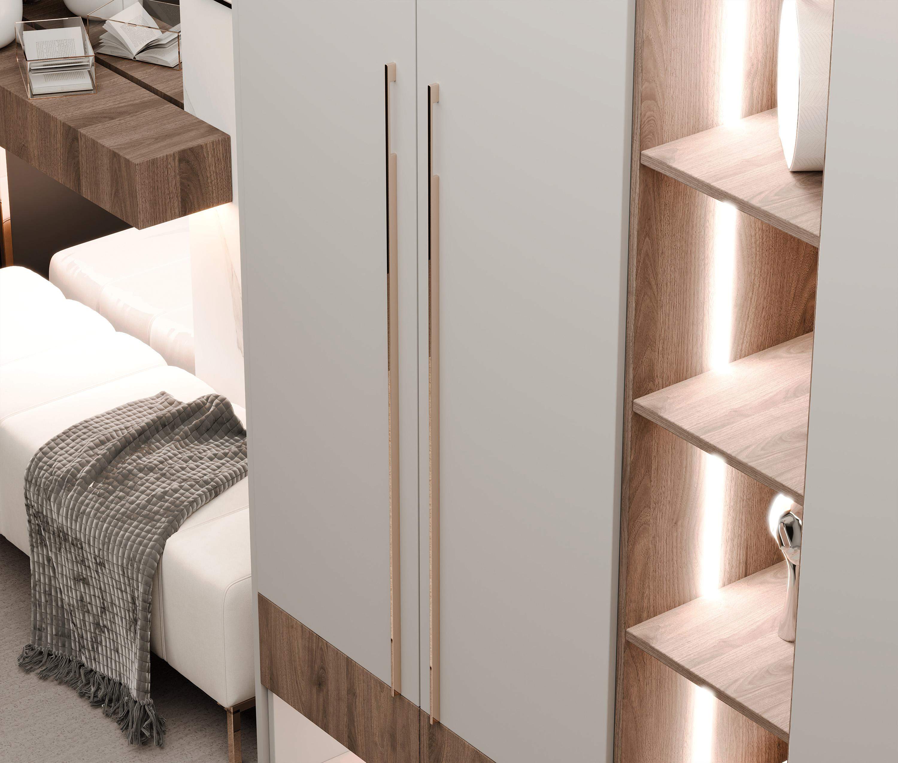 Nowoczesne biała szafa na wymiar - Cała Polska - Wrocław, Poznań, Opole, Łódź