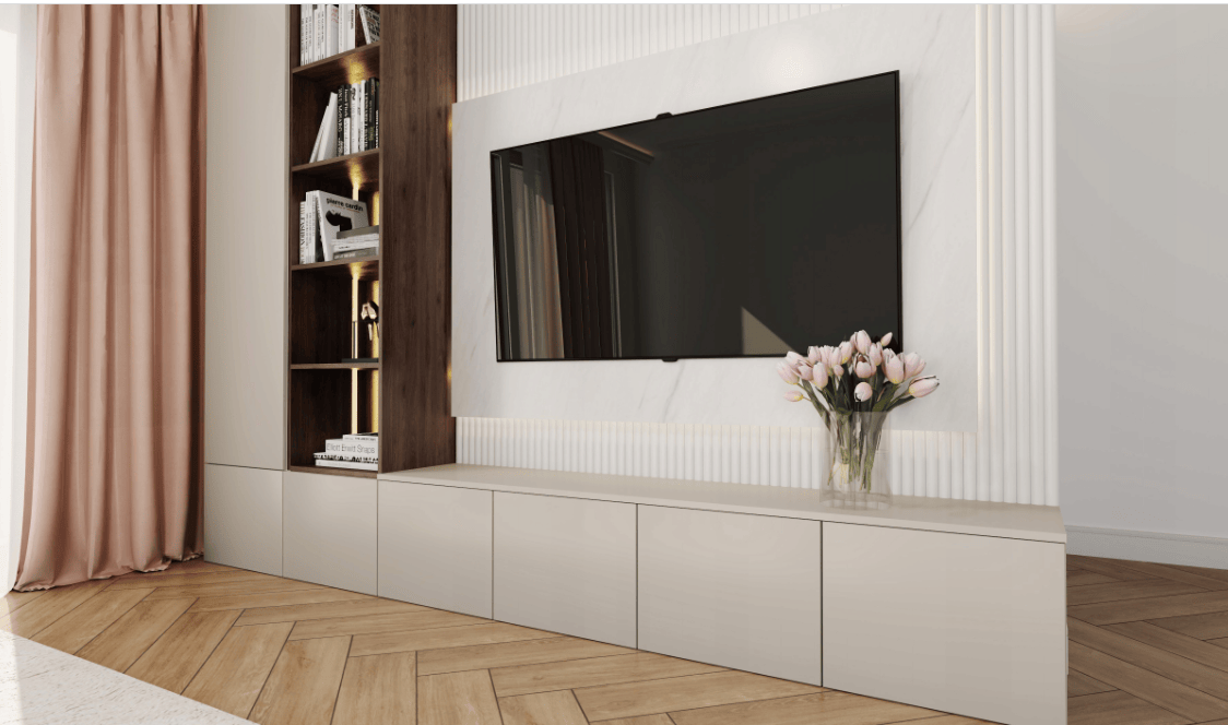 nowoczesna ścianka RTV na wymiar 