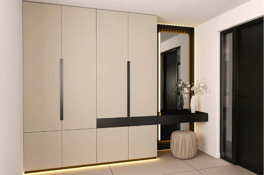 Nowoczesne biała szafa na wymiar - Cała Polska - Wrocław, Poznań, Opole, Łódź