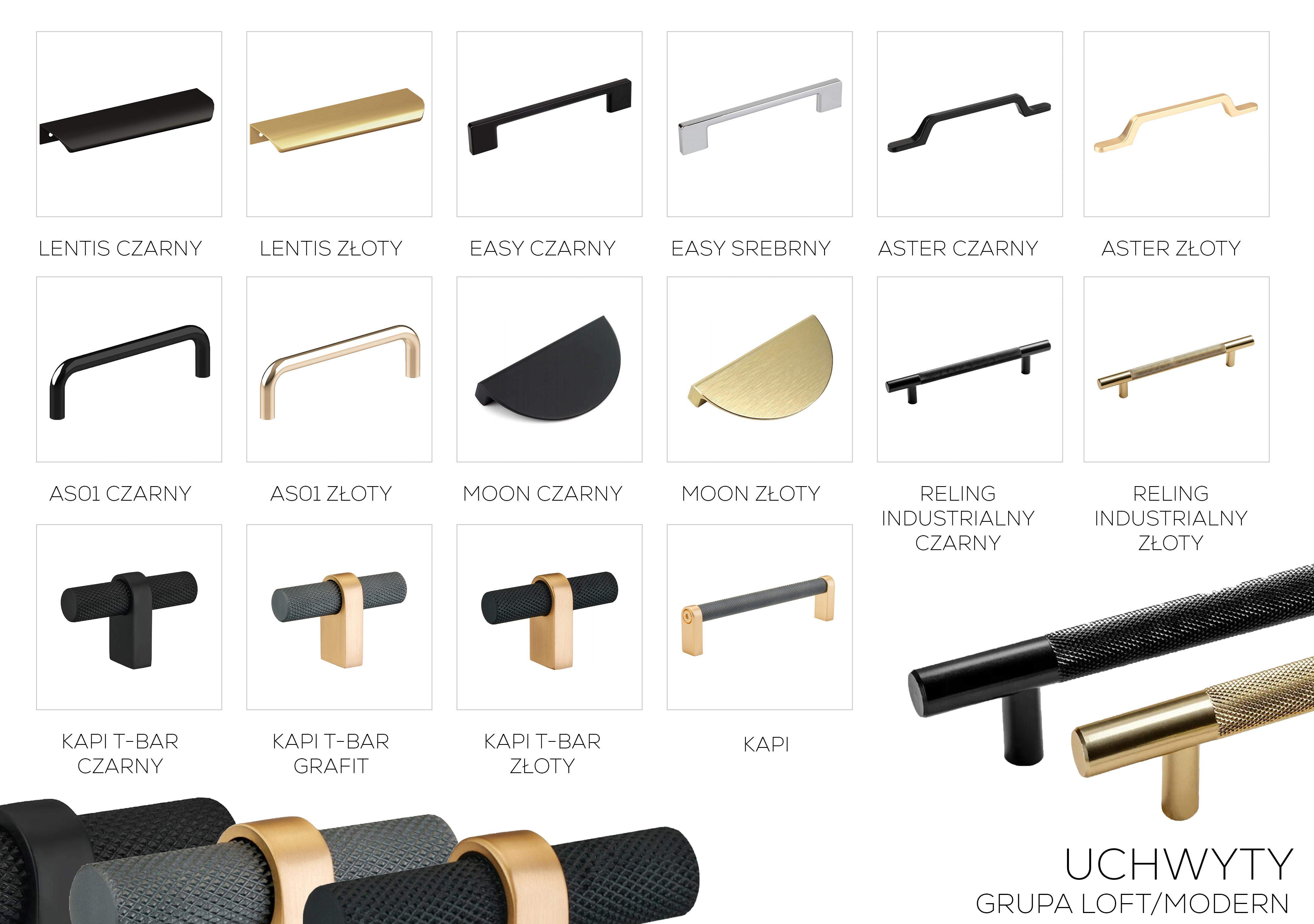 kuchnie na wymiar dostępne uchwyty darmowy projekt